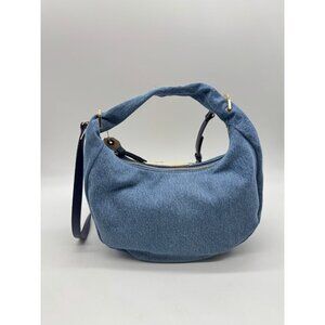 Macy's On 34th denim top handle hobo crossbody bag - Denim Blue
